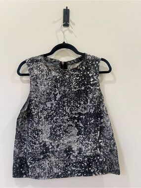 Zara Black & White Abstract Print Tank